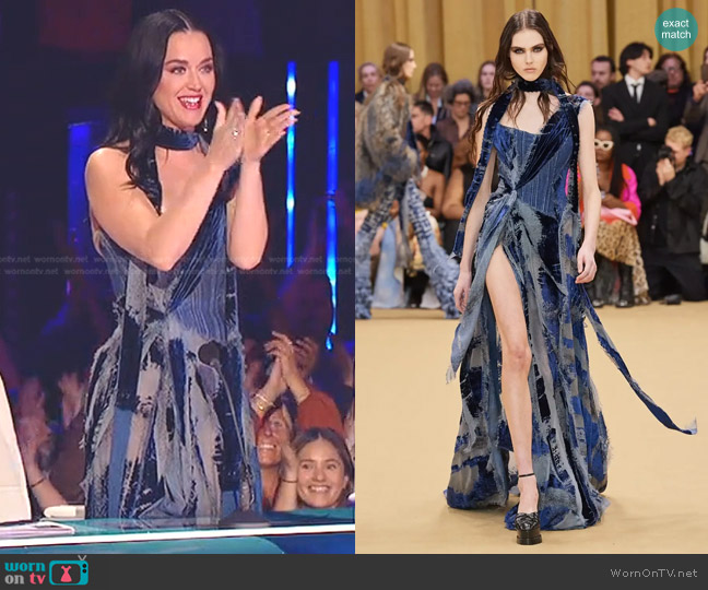 Roberto Cavalli Fall 2023 Ready to Wear Collection worn by Katy Perry on American Idol