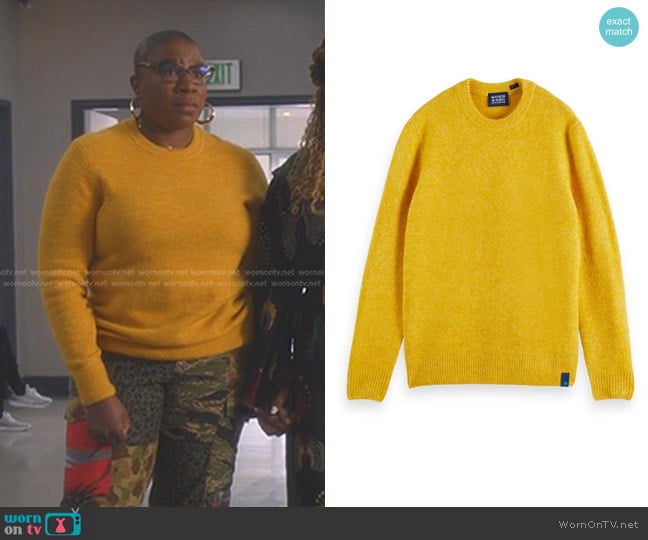 Scotch & Soda Soft Knit Mélange Crewneck Sweater worn by Henrietta Wilson (Aisha Hinds) on 9-1-1