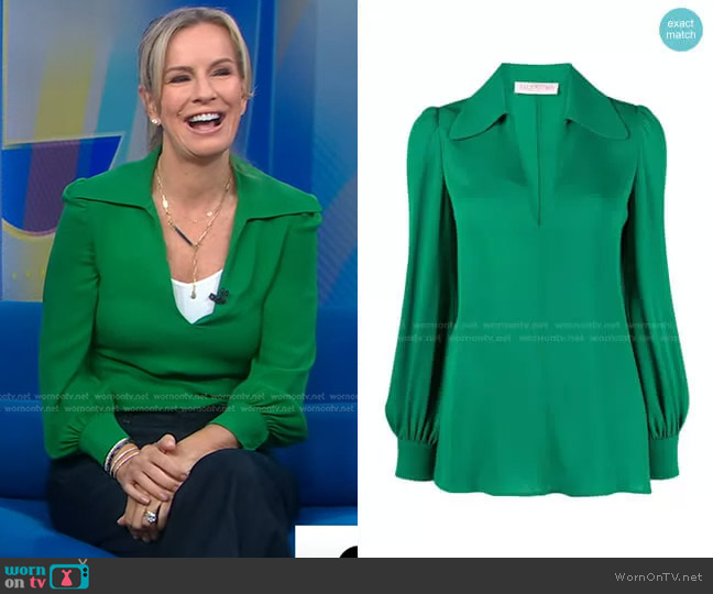 WornOnTV: Jennifer’s green blouse on Good Morning America | Dr ...