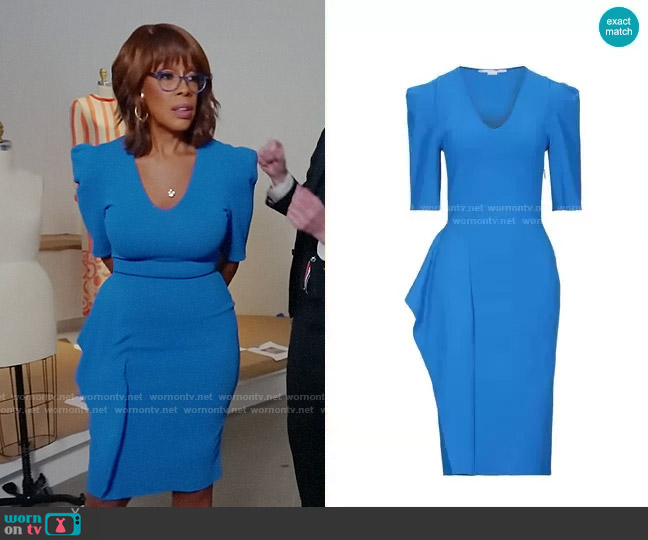 WornOnTV: Gayle King’s blue v-neck dress on CBS Mornings | Gayle King ...