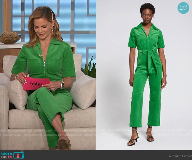 & Other Stories Belted Corduroy Jumpsuit worn by Natalie Morales on The Talk