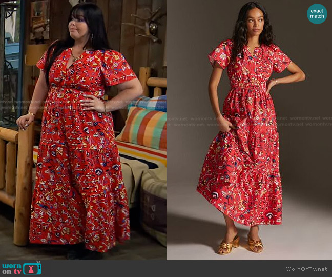 Anthropologie The Somerset Maxi Dress worn by Lou Hockhauser (Miranda May) on Bunkd