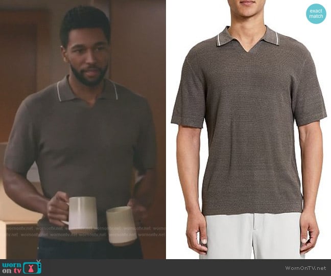 Theory Birke Regular Fit Polo Sweater worn by Dr. Winston Ndugu (Anthony Hill) on Greys Anatomy