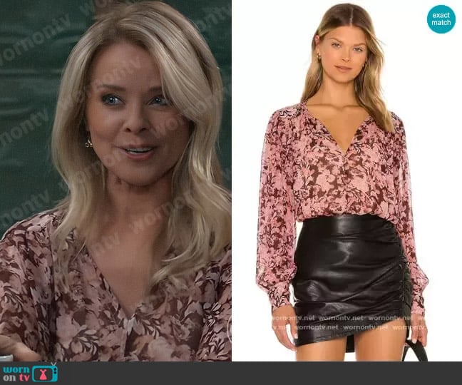 Velvet by Graham & Spencer Miley Top worn by Felicia Scorpio (Kristina Wagner) on General Hospital