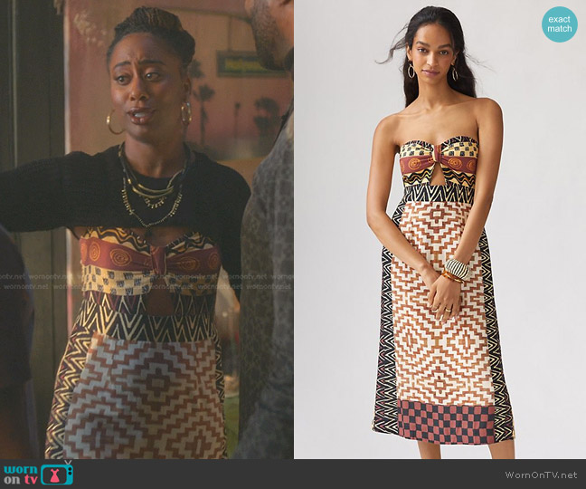 WornOnTV: Malika's black and brown striped dress on Good Trouble, Zuri  Adele