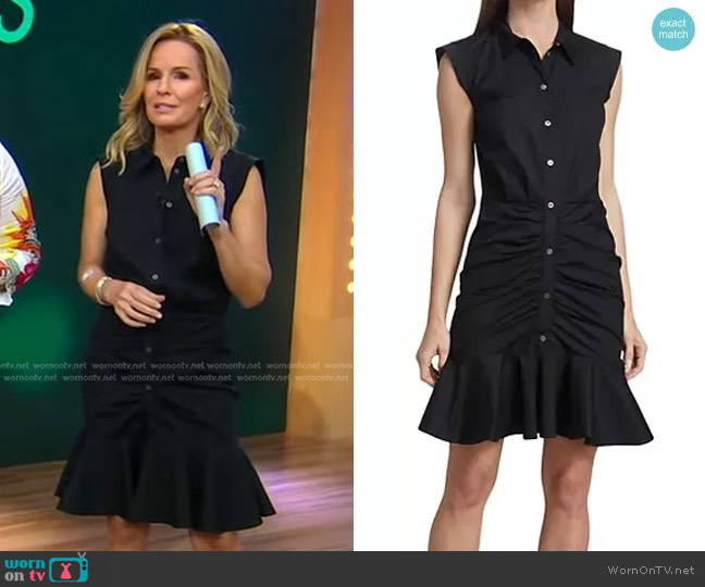 Veronica Beard Bell Ruched Shirtdress worn by Dr. Jennifer Ashton on Good Morning America