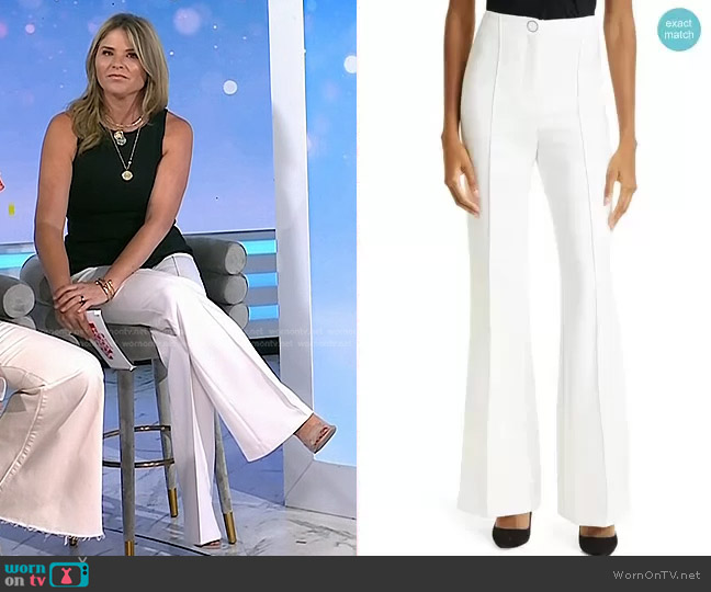 WornOnTV: Jenna’s white flare pants on Today | Jenna Bush Hager ...