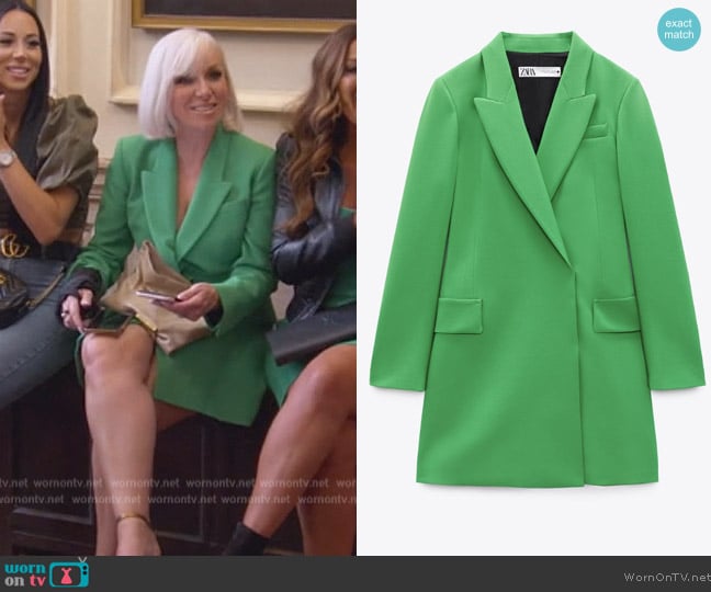 Zara Double Breasted Blazer Dress worn by Margaret Josephs on The Real Housewives of New Jersey