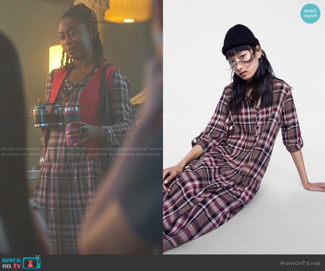 Zara Checked Dress worn by Malika Williams (Zuri Adele) on Good Trouble