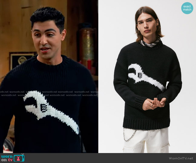 Zara Wrench Jacquard Sweater worn by Parker Preston (Trevor Tordjman) on Bunkd