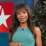 Zuri’s teal ribbed tank on Access Hollywood