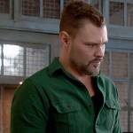 Adam’s green button down shirt on Chicago PD