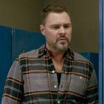 Adam’s grey and orange plaid shirt on Chicago PD