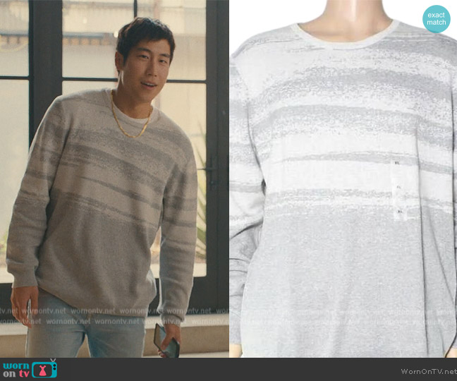 Alfani Abstract Sweater worn by Paul Cho (Young Mazino) on Beef