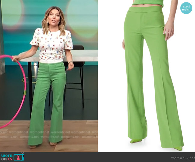 Alice + Olivia Livi Mid-Rise Trousers worn by Kit Hoover on Access Hollywood