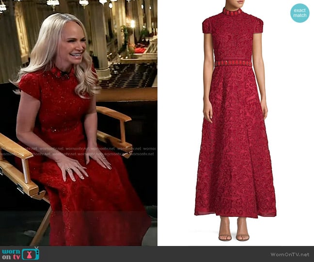 Alice + Olivia Nidia Embellished Gown worn by Kristin Chenoweth on Today