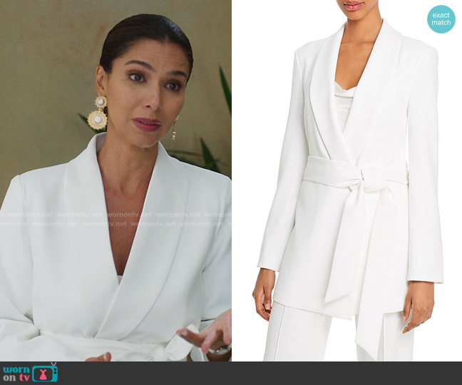 Alice + Olivia Wheaton Belted Blazer worn by Elena Roarke (Roselyn Sanchez) on Fantasy Island