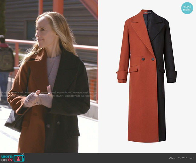 WornOnTV: Teddy's brown and black colorblcok coat on Greys Anatomy