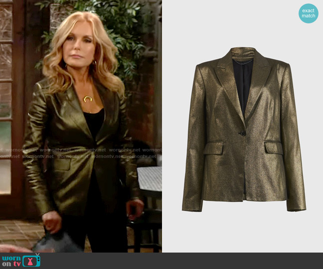 All Saints Micah Blazer worn by Lauren Fenmore (Tracey Bregman) on The Young and the Restless