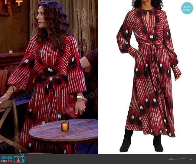 Altuzarra Peirene Printed Maxi Dress worn by Hope Williams (Kristian Alfonso) on Days of our Lives