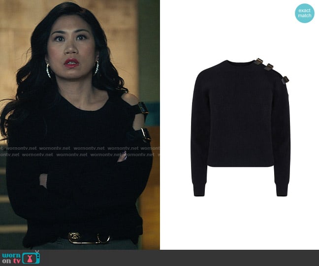 Altuzarra Ness Sweater worn by Melody Bayani (Liza Lapira) on The Equalizer