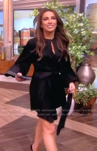 Alyssa's black keyhole mini dress on The View