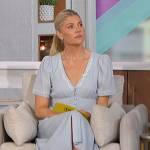 Amanda’s blue smocked waist dress on The Talk