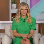 Amanda’s green cropped top and skirt on The Talk