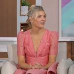 Amanda’s pink v-neck mini dress on The Talk