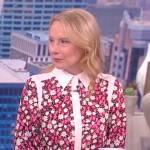 Amy Ryan’s floral print contrast dress on The View