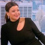 Ana’s black ribbed cutout dress on The View