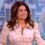 Ana’s white jacquard metallic shirtdress on The View