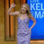 Annaleigh Ashford’s blue floral print dress on Live with Kelly and Mark