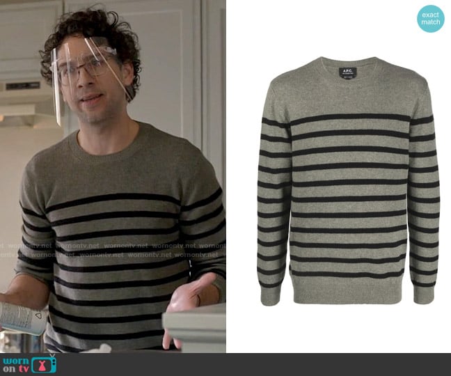 A.P.C. Travis Sweater worn by Edward (Rick Glassman) on Not Dead Yet