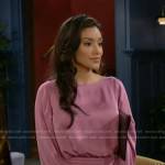 Audra’s pink blouse on The Young and the Restless