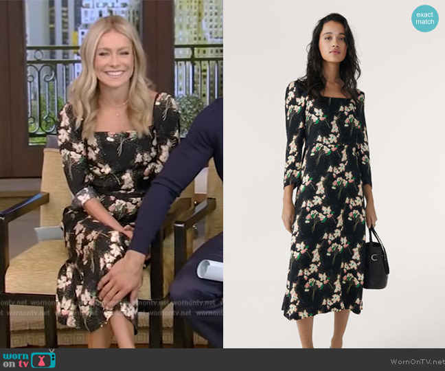 Ba&Sh Elonor Midi Dress worn by Kelly Ripa on Live with Kelly and Mark