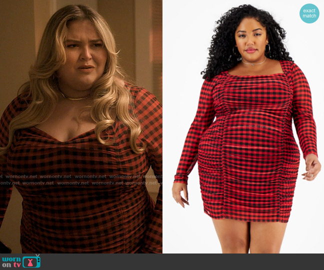 Felicia’s red checked dress on Single Drunk Female