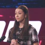 Bella Heichel’s black plaid dress on The Voice