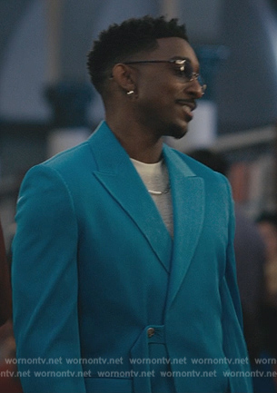 Jazz's blue belted blazer on Bel-Air