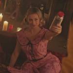 Betty’s pink printed bib dress on Riverdale