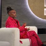 Billy Porter’s pink checked blazer and pants on E! News