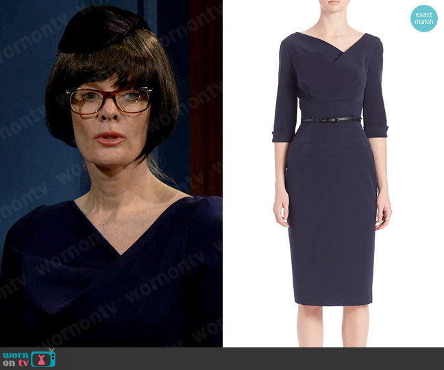 Black Halo 3/4 Sleeve Jackie O Dress worn by Phyllis Summers (Michelle Stafford) on The Young and the Restless