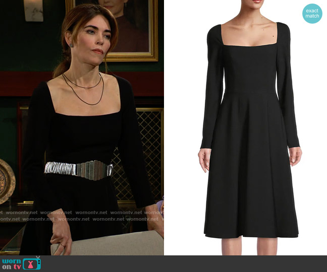 Black Halo Lake Dress worn by Victoria Newman (Amelia Heinle) on The Young and the Restless