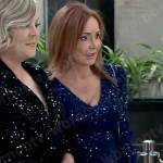 Bobbie’s blue sequin Nurses Ball 2023 gown on General Hospital