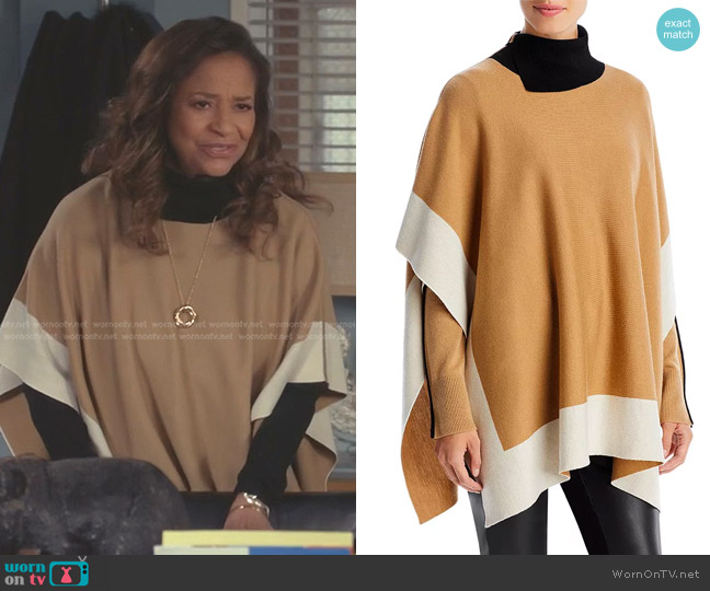 Boss Lisandran Pullover Poncho Sweater worn by Catherine Avery (Debbie Allen) on Greys Anatomy