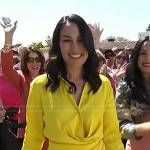 Brie Bella’s yellow mini shirtdress on Today