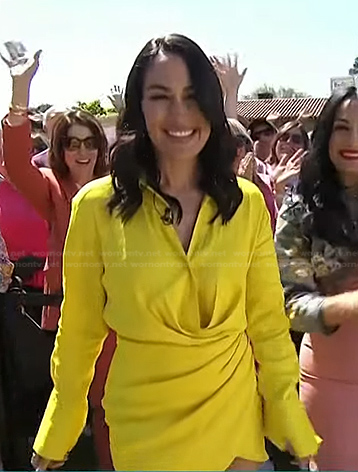 Brie Bella's yellow mini shirtdress on Today