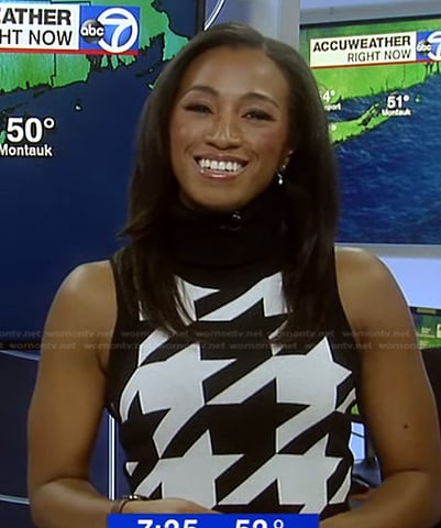 WornOnTV: Brittany Bell’s houndstooth dress on Good Morning America