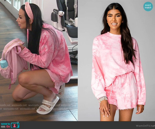 Buddy Love Pink Clouds Loungewear Set worn by  on The Real Housewives of New Jersey