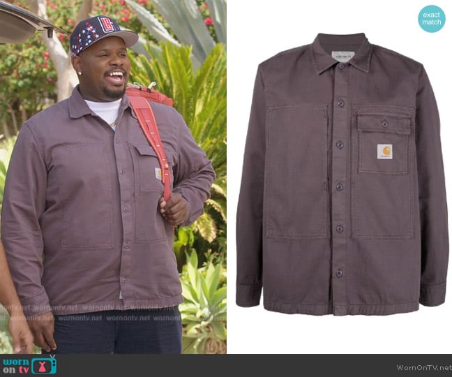 Carhartt Logo-patch Utility Shirt worn by Sherm Jones (Carl Tart) on Grand Crew